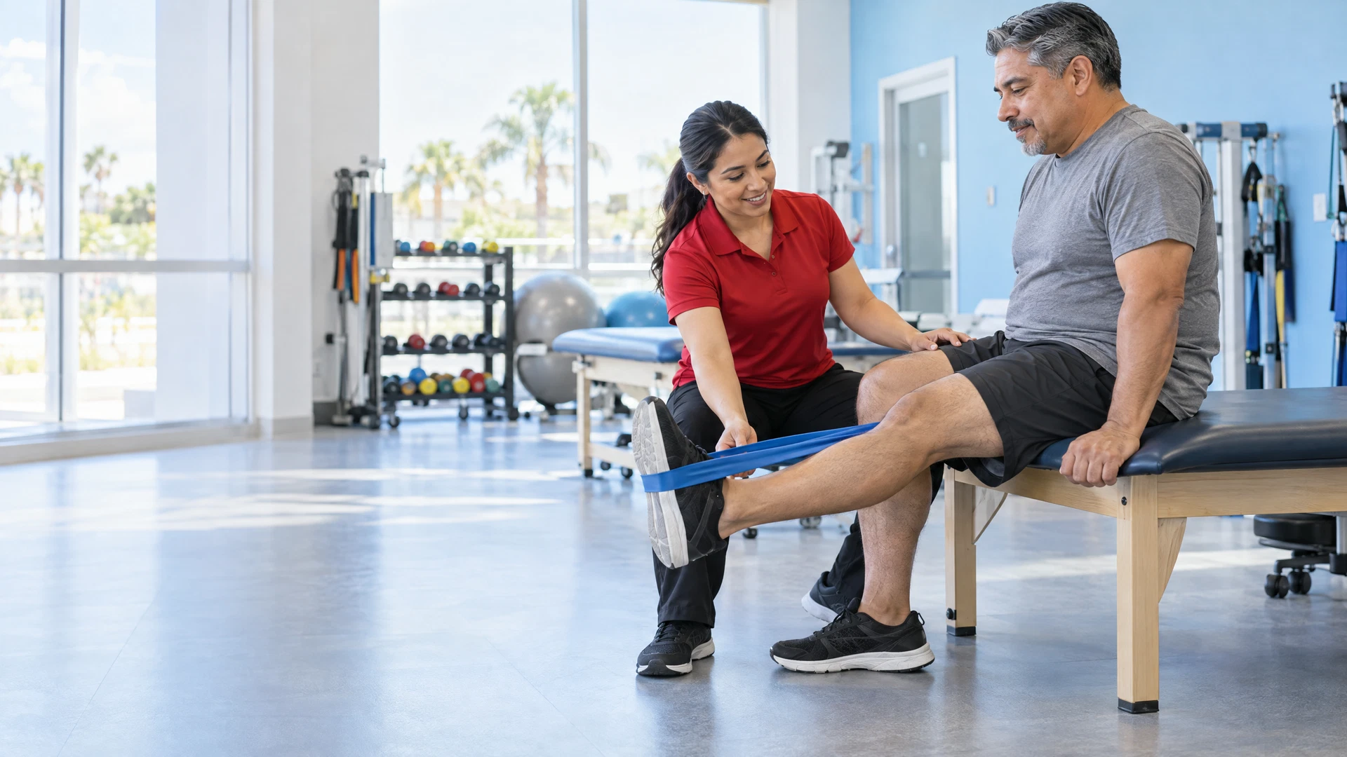 Orthopedic Physical Therapy illustrative therapy scene