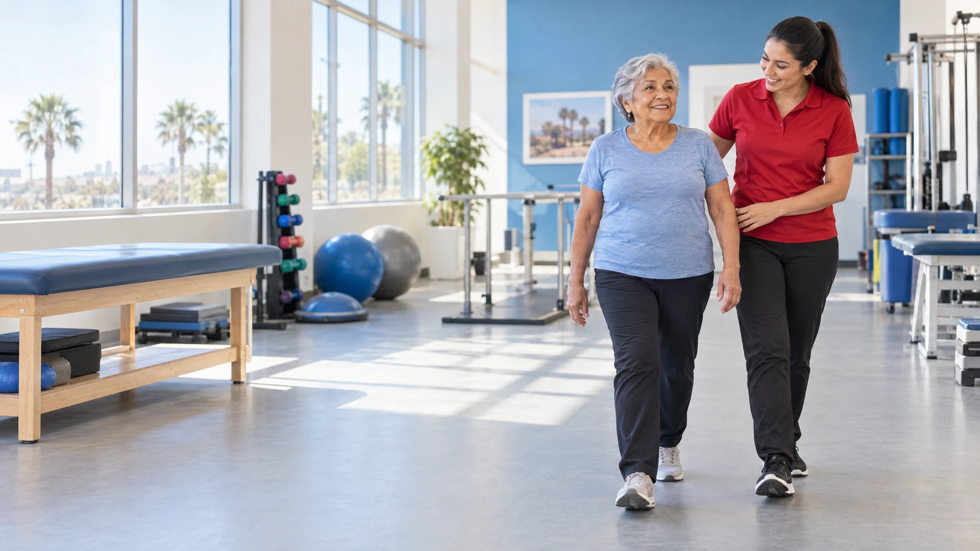 Geriatric Physical Therapy illustrative therapy scene